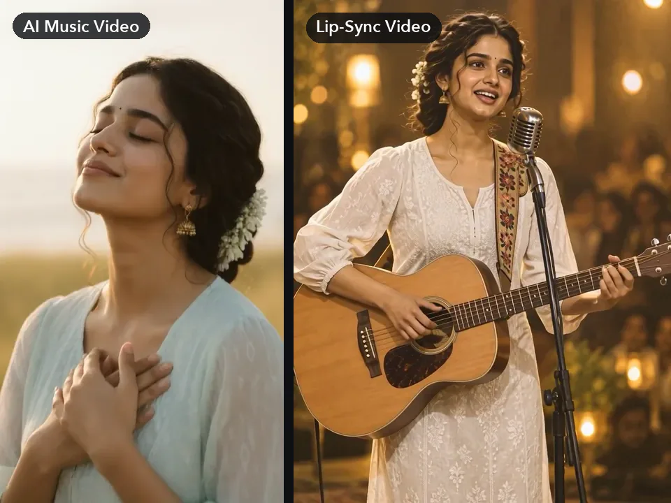 The music video and the lip-sync made from the same Hindi song
